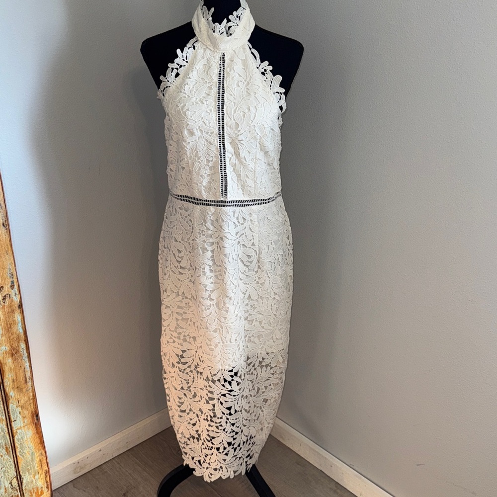 Lulus White Lace Backless Dress